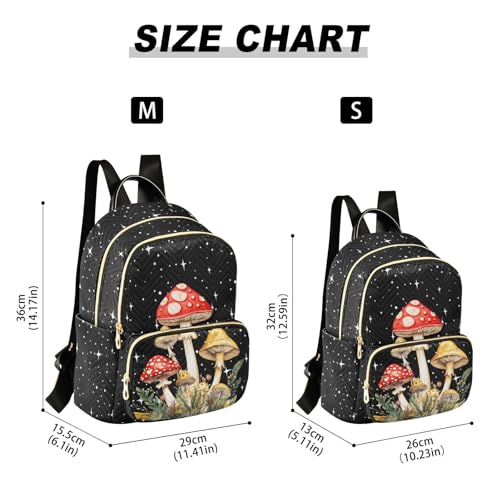 Image of Mushroom Quilted Backpack Purse for Women Fashion Small Backpack M | Shoulder Bag Travel Casual Daypack