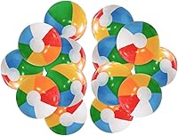 Lamnhin 14 Pack 12 Inch Beach Balls for Kids - Bulk Inflatable Pool Toys Hawaiian Tropical Party Favors & Beach Decor