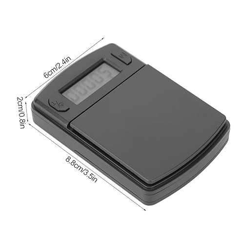 Miniatura 7 de Báscula digital de bolsillo, báscula de cocina, electrónica para joyería con pantalla LCD retroiluminada, portátil, para viajes, alimentos, polvo