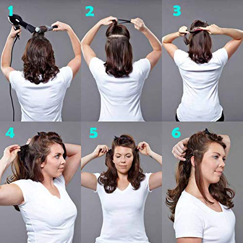 image for FESHFEN Clip in Hair Extensions 7 PCS Full Head 20 inch Curly Wave Syn