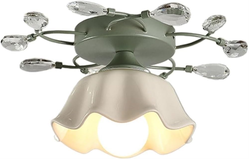 Nowoczesna szklana lampa wisząca z kwiatowym wzorem do przedpokoju, do wnętrz, szkła, białego, zielonego, kwiatowego sufitu, dużej łazienki, przedpokoju, kuchni, przedpokoju
