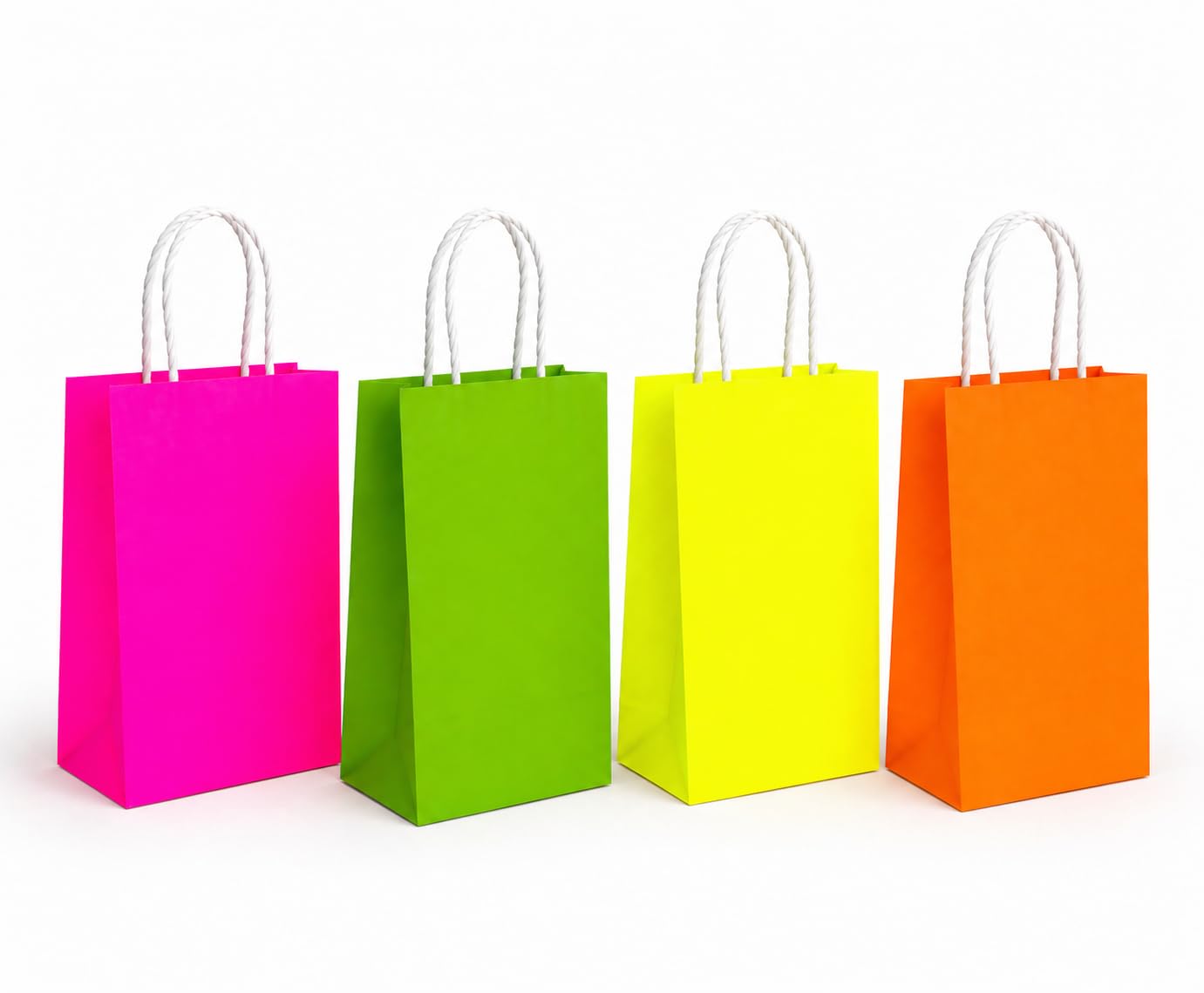 Brightwon Fluorescent Paper Bags, 4 Vivid Colours, Pack of 20-image-33