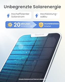 Reolink Erste 4K Solar Überwachungskamera Aussen Akku, Argus PT Ultra + Solarpanel, 2,4&5GHz WiFi, Auto-Tracking, Solar WLAN Kamera Outdoor mit 8MP UHD Farbnachtsicht, KI-Erkennung, Keine Monatsgebühr