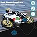 Docooler Auriculares Motocicleta Cascos Bluetooth 4.0 Cascos Inalambricos, Altavoces Duales Estéreo Manos...