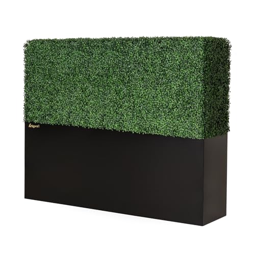 Artigwall Artificial Hedge Wall, Boxwood Grass Panels with Planter, Fake Greenery Divider Fence for...