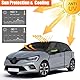 Opaltool Halbgarage für Hatchback 2005-2023 Renault Clio, Schwarz Maßgeschneidertes Autogarage Softtop Halbabdeckung mit Verstellbaren Haken und Ohrkappen