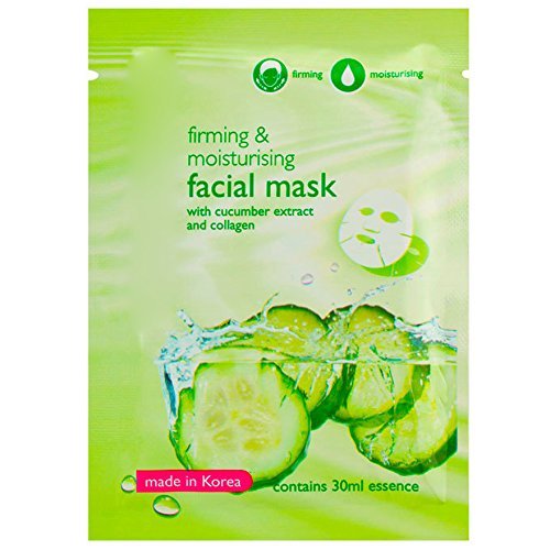 Cucumber Serum Facial Tissue Mask, with Cucumber Extracts & Collagen, Refreshing & Moisturizing, Facial treatment for women and men, (Pack of 3)