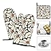Boho Floral Pot Holders and Oven Mitts Set, Cute Black and Beige Kitchen Mitts for Oven,Non Slip Heat-Resistant Vintage Baking Gloves Hot Pads, Baking Gifts for Women