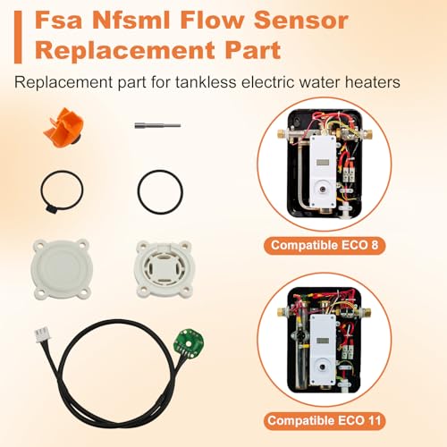 Fsa Nfsml Flow Sensor Replacement for EcoSmart, Tankless Electric Water Heaters Flow Sensor Fit for ECO 8 and ECO 11
