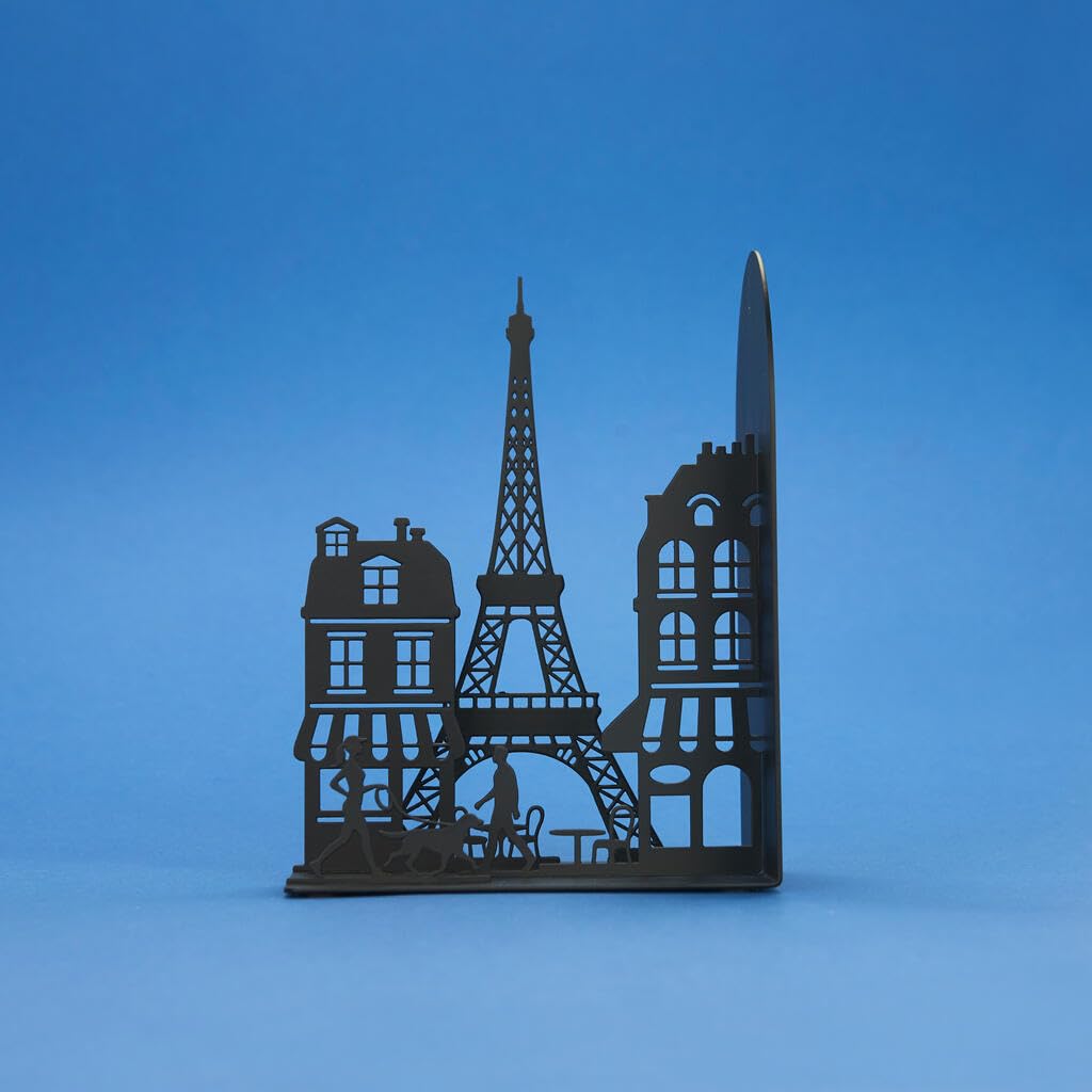 Balvi Sujetalibros Paris Color Negro Resistente y Antideslizante Metal — view 3