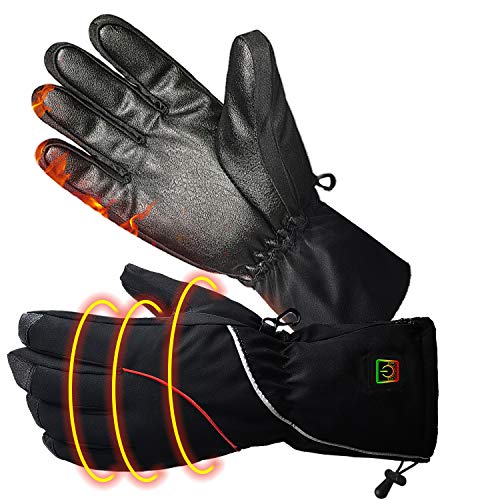 BIAL Men Women Heated Gloves with Power Display, Winter Rechargeable Battery Heated Gloves Electric Heat Gloves Kit,Sports Outdoor Thermal Insulate Gloves,Touchscreen Climb Hunting Hiking Skiing
