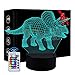 Regalo de cumpleaños para niños Niños, Lámpara LED 3D Regulable Regalo de luz Nocturna para niños de 4 a 10 años Juguete de luz Nocturna de Dinosaurio para niñas de 4 a 10 años