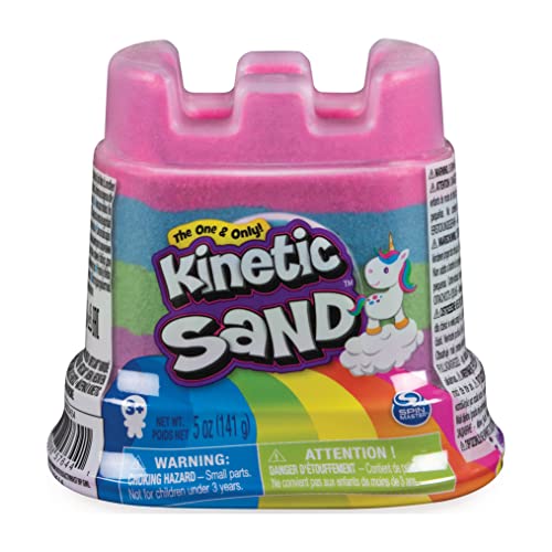 Kinetic Sand Recipiente de Unicornio arcoíris con 141 g de Arena cinética mágica de Suecia, para niños a Partir de 3 años