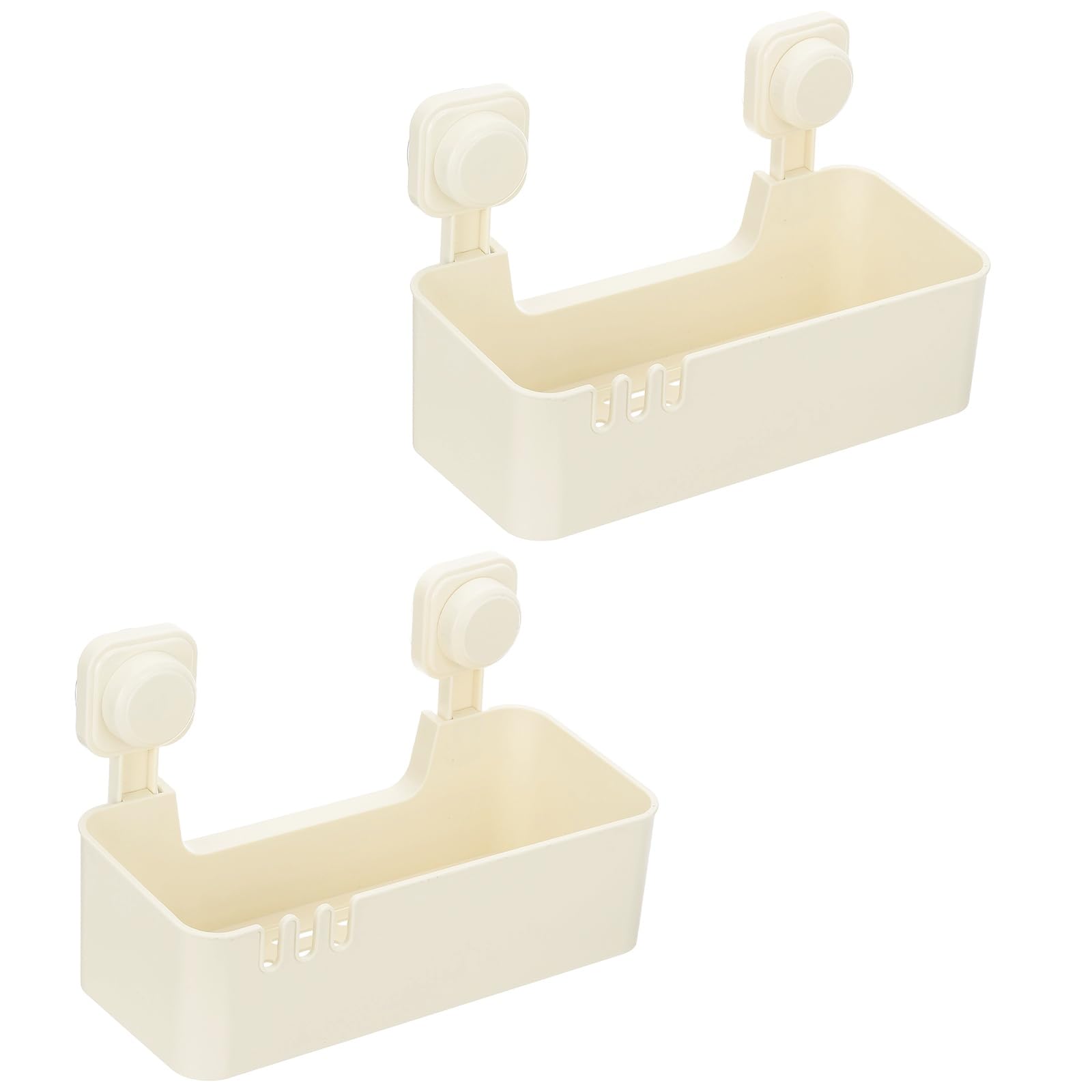 uxcell 2Pcs Suction Cup Shower Caddy 11 x 7 Inches Suction Cup Shower Organizer Shelf Wall Mount Dispenser
