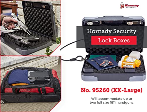 Hornady Treklite Combination Lock Box XXL, 95260 - Travel Safe Lightweight Gun Lock Box with Dual 4-Digit TSA Combination Locks - Protects Firearms, Ammo, & Valuables - 12.2 x 10.1 x 3.3 Inches - Image 6