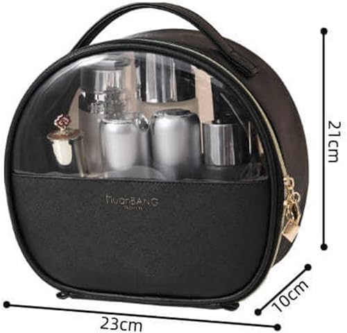 Miniatura 3 de ZBOLI Neceser de viaje para mujer, con capacidad para champú de tamaño completo, con compartimento organizador de joyas, bolsa de maquillaje extra