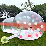 Inflatable Clear Bubble House Camping Tent, Kids Party Balloon Inflatable Tent 6.5+9.8FT Commercial Grade Outdoor Bubble House with Air Blower for DIY Family Backyard Camping Stargazing