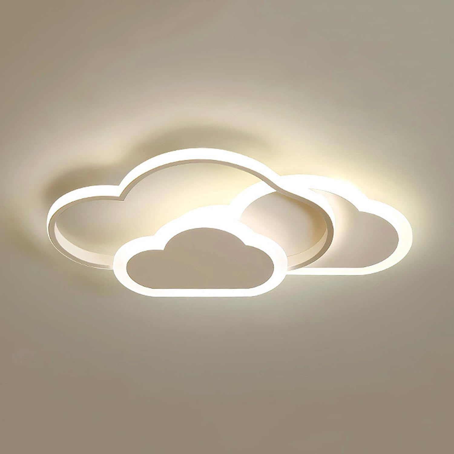 Plafon Led Techo 42Cm, Luz De Techo De Nube Para FuncióN De AtenuacióN Y Almacenamiento, LáMpara De Techo Infantil Encantadora, Adecuada Para Dormitorios, Habitaciones Infantiles, NiñAs, BebéS, NiñOs
