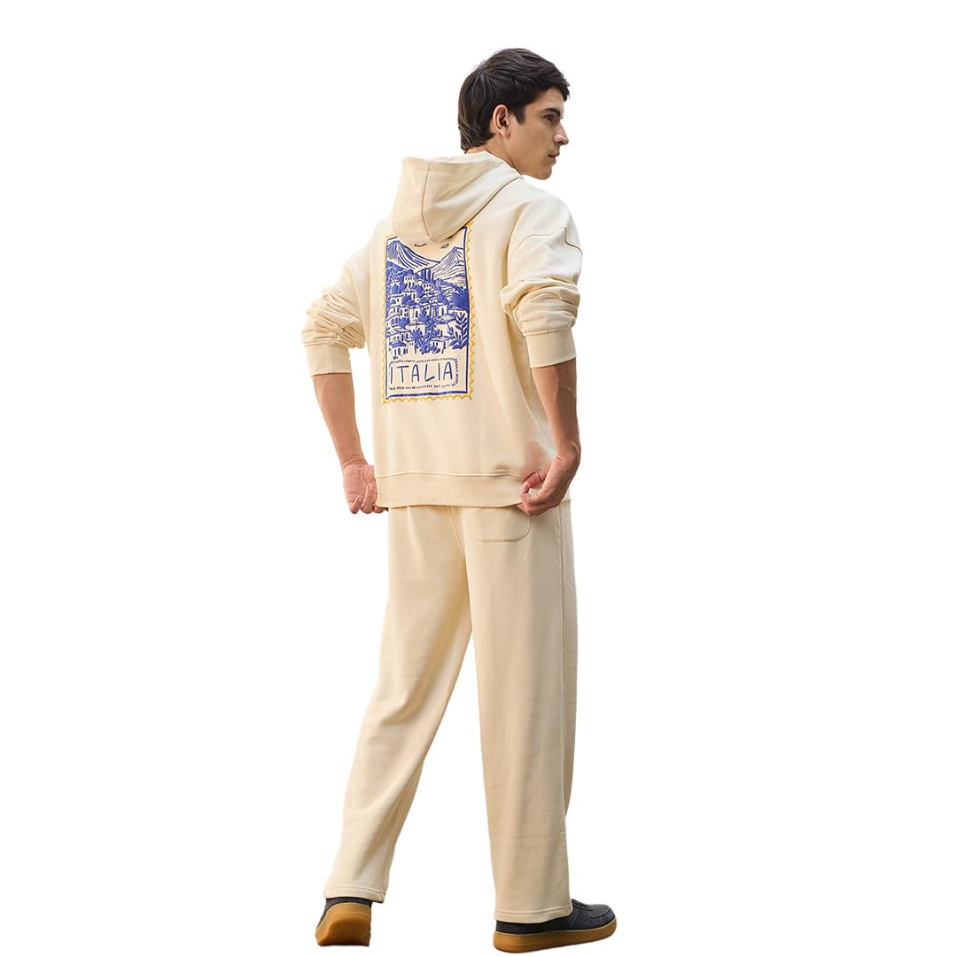 Men Oversized Fit Co-ord Set(1M-LWCS-R0258-BWH5_Bone White_XL)-image-32