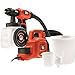 BLACK+DECKER HVLP400C-IT Pistola a spruzzo per interni ed esterni con base da terra 450 W con accessori, Capienza serbatoio: 1200 ml
