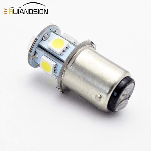 Miniatura 4 de Ruiandsion 2 unids 6V 1157 Bombillas LED 5050 8SMD Chipsets 6000K Blanco para Backup Reverse Lights Luces traseras