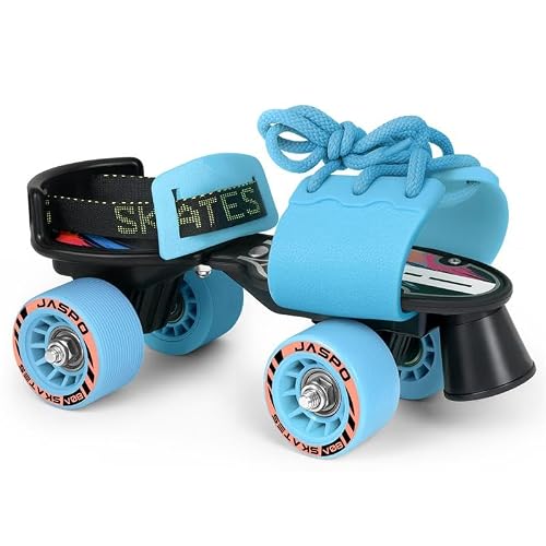 jaspo Kids G-Force Adjustable Senior Roller Skates Outdoor Wheel Blue (6-14 Years Age Group)