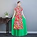 Chinese Cheongsams Qipao Style Fashion Clothes for Women Streetwear Flower Embroidery Qipao Party Evening Dress