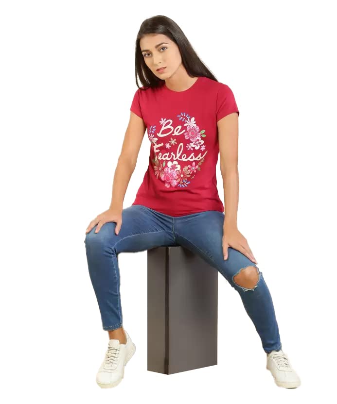 Image of Lyra Women's Cotton Regular Fit T-Shirt