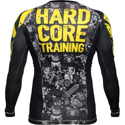 Hardcore Training Rash Guard Men's Camisa de Compresión Hombre MMA BJJ Boxeo Fitness Grappling No Gi - imagen 5
