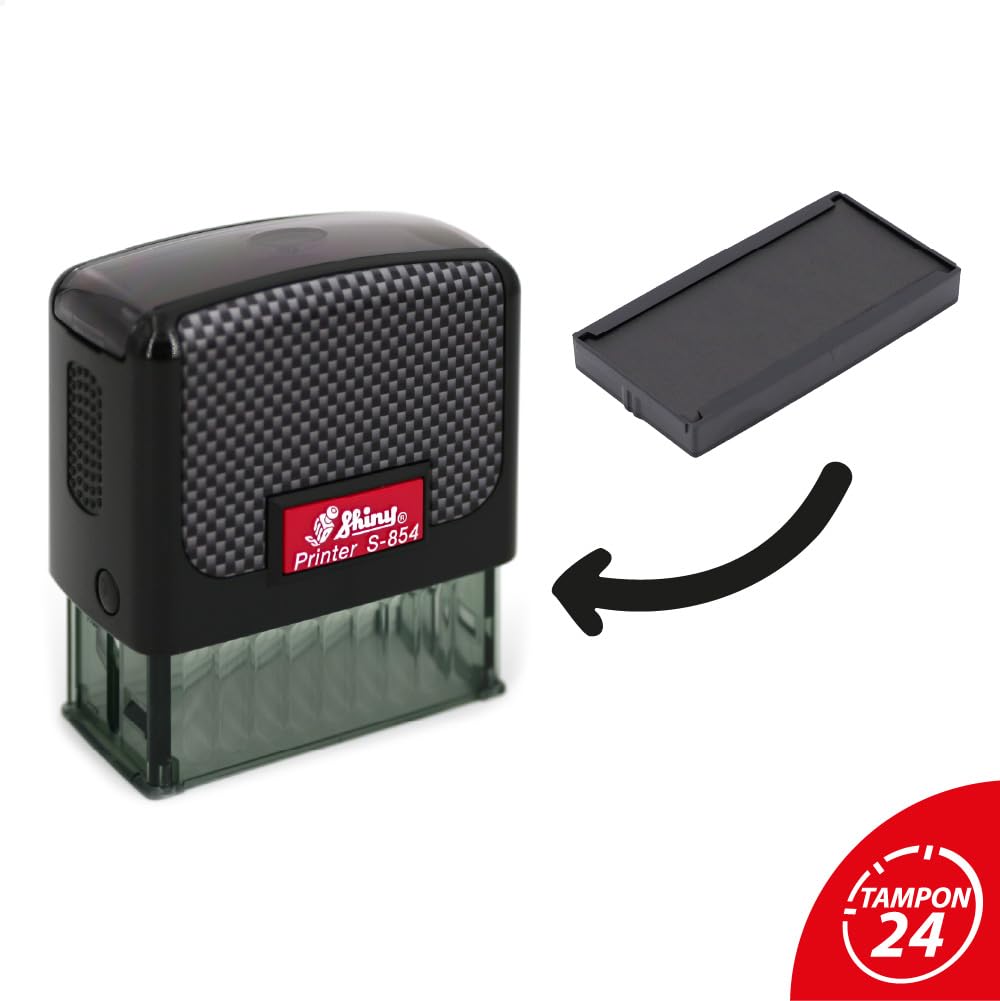 Cassetta d'inchiostro per Shiny Printer S-854 | Cartuccia Shiny S-854-7 (confezione da 3)