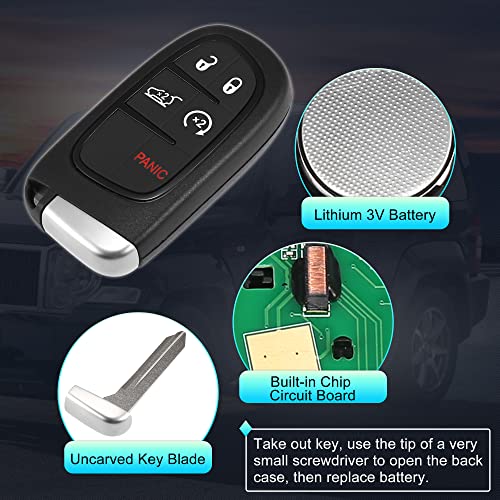Llave de 433 MHz para Jeep Cherokee que soluciona la necesidad de un segundo mando GQ4-54T 4