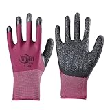 Guantes De Trabajo Recubiertos De Látex, Guantes De Trabajo Recubiertos De Caucho,Guantes De Trabajo Versátiles De Látex - 12 Pares De Guantes Antideslizantes Para La Construcción, Patrón De Arrujado,