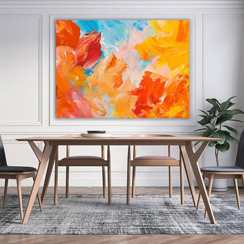 Cuadros abstractos modernos para decorar tu oficina en casa y lograr un dormitorio elegante 2