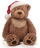 Gund Slumbers Teddy Bear Stuffed Plush Animal EXCLUSIVE Version with Santa Hat for Christmas