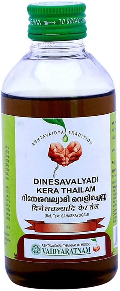 ALIDA VAIDYARATNAM Dinesavalyadi Kera Thailam 200 ml (Pack of 2)| Ayurvedic Products | Ayurveda Products | Products