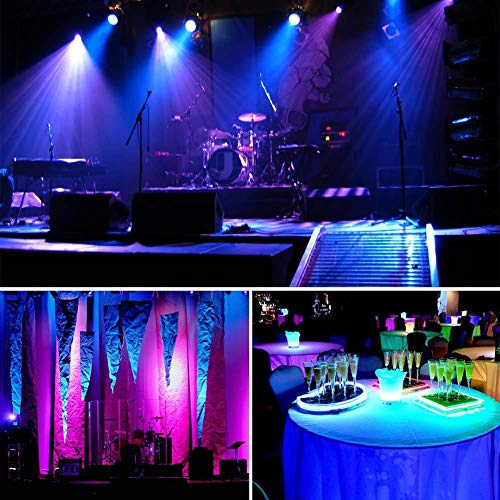 Stage Light, LaluceNatz 24 LED RGBW Par Light Battery Powered, 8 Channels Sound Activated Dj Light, Controlled by IR Remote DMX for Wedding, Church, Festivals, Christmas, Party, Stage Lighting - Thumbnail 3