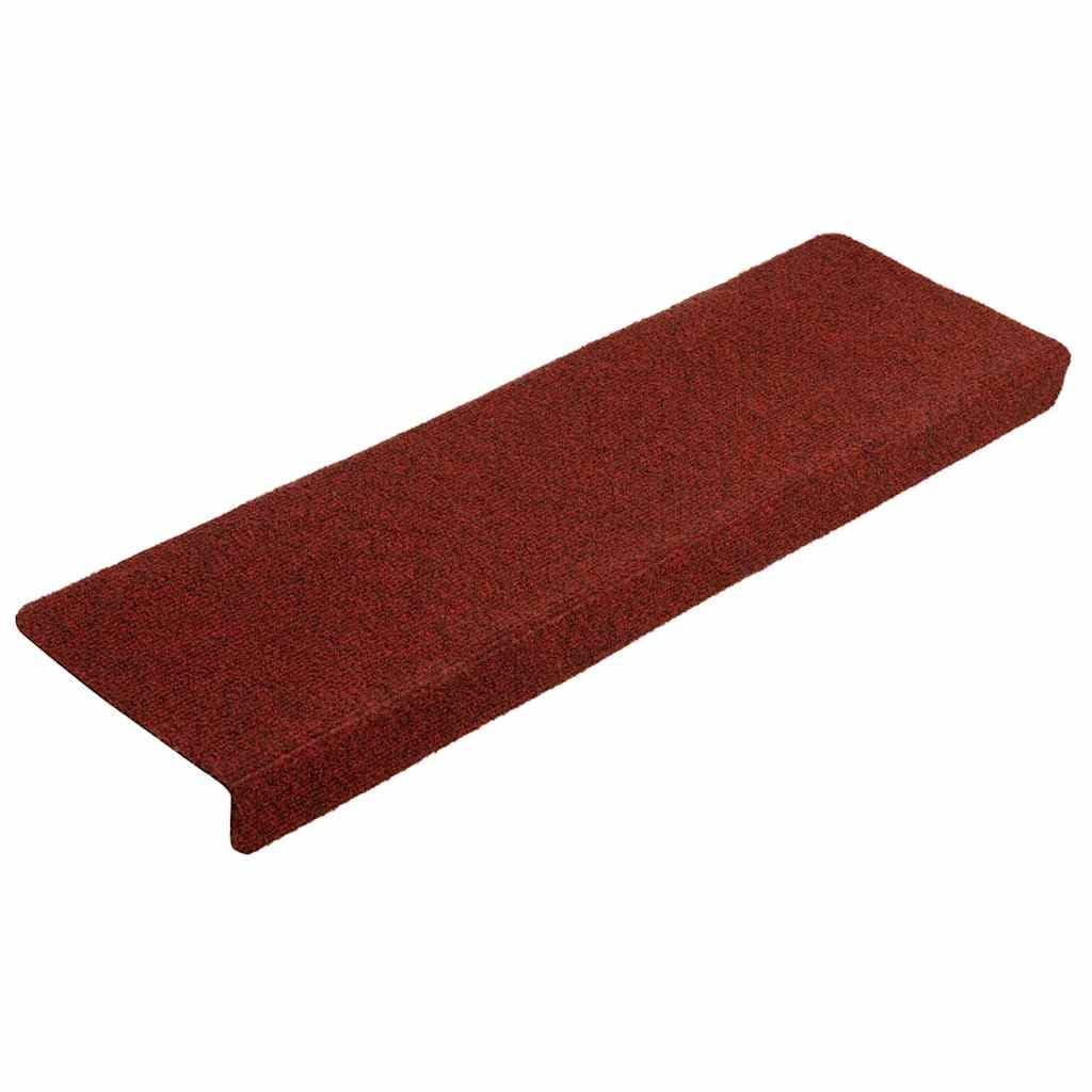vidaXL Trapmatten Zelfklevend 20 stuks 65x21x4 cm Bordeaux Rood