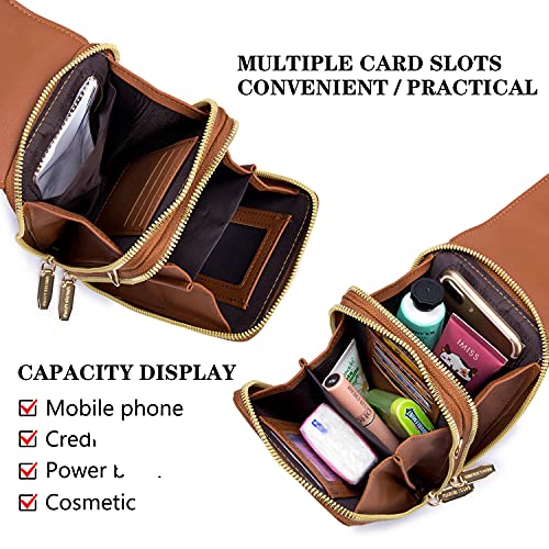 Roulens Small Crossbody Cell Phone Purse For Women, Touch Screen Bag Shoulder Handbag Wallet With Credit Card Slots #TOP2