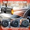 2 In 1 Portable Car Heater and Fan, 2026 New 360° Rotation Plug-in Space Car Heaters for Vehicle for Winter, Upgrade 12V Fast Heating Car Defroster Windshield Heater All-Weather Use (1, Black 12V) #4