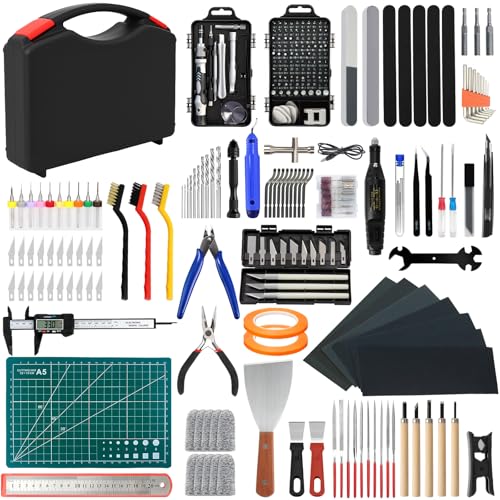 295 PCS 3D Printer Tools Kit, 3D Printing Accessories with Cleaning Tool, Deburring Tool, Pliers,Cutting Mat,Tweezers,Ru