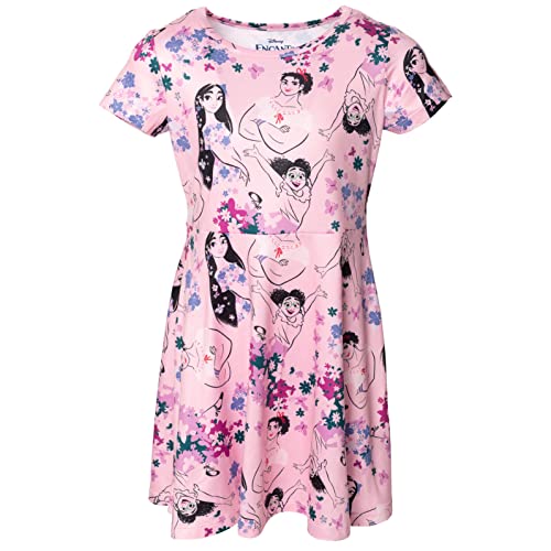 Disney Encanto Minnie Mouse Isabela Luisa Mirabel Girls Skater Dresses and Scrunchie Toddler to Big Kid4