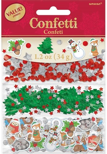amscan Confettis de Noël Winter Friends en Aluminium et Papier, 34 g, Bleu