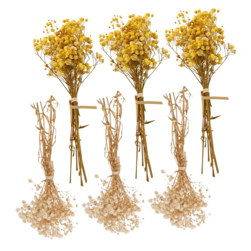 6 piezas ramo de flores secas para decoración miniatura 1