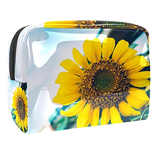 Trousse de maquillage femme grand volume, sac de toilette de voyage imperméable fleurs et plantes