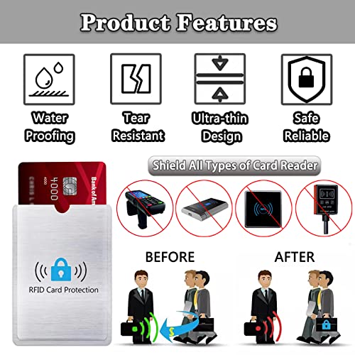 RFID Blocking Card Holder - Credit and Identity Card Protector for Theft Protection - 10 Pack Secure Sleeves for ID, Debit Cards in Pocket4
