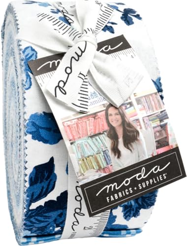 Camille Roskelley Blueprint Jelly Roll 40 2.5-inch Strips Moda Fabrics 55330JR