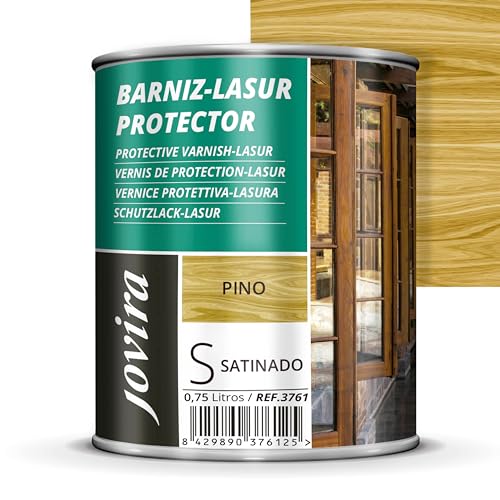 Jovira Barniz Lasur Satinado para Madera, 750 ml, Pino