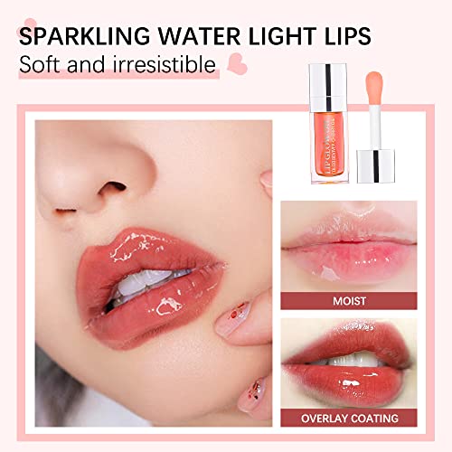 Hydrating Lip Glow Oil, Moisturizing Lip Gloss, Plumping Lip Oil, Non-Sticky Long Lasting Lip Oil Gloss, Transparent Lip Oil Tinted, Lip Plumper Gloss, Moisturize Your Lips And Reduce Lip Lines #TOP5
