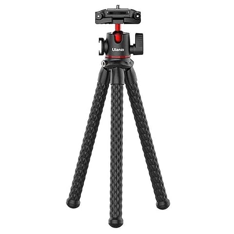 ULANZI MT-33 Camera Tripod w 2 Cold Shoe Flexible Stand w Hidden Phone Holder 1 4 Thread for