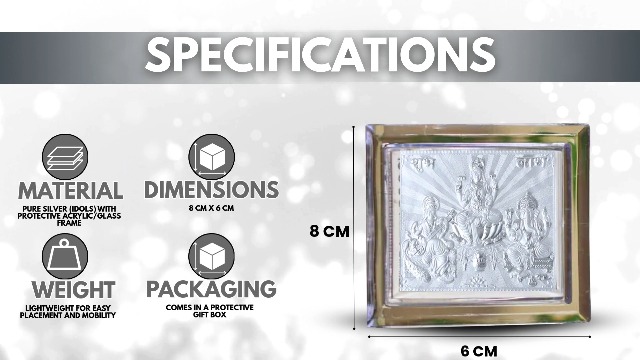 銀　記念　30g×2枚 SHIJPIK 999 Pure Silver 8x6cm Laxmi, Ganesh, Saraswati Frame